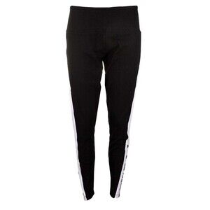 Puma women's Leaping Puma Colorblock V2 Tights In Black And White Size S